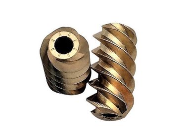 Brass Cnc Worm Gear Components 120mm Length 1 Lead 0.5 Module